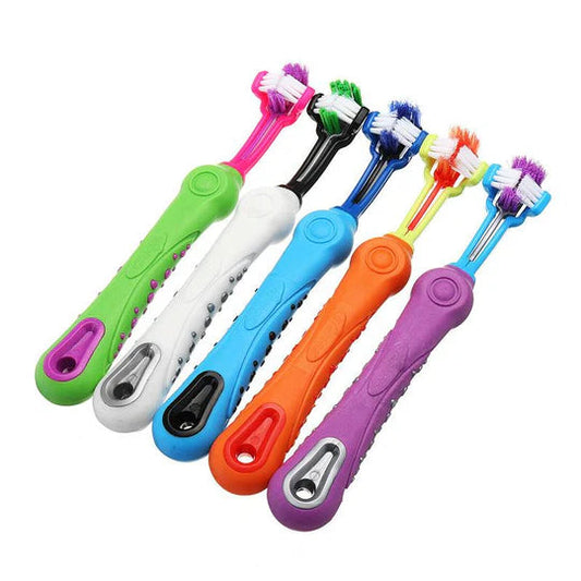 BrightBite Triple-Head Dog Toothbrush