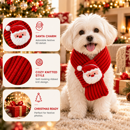 Cozy Christmas Pet Scarf