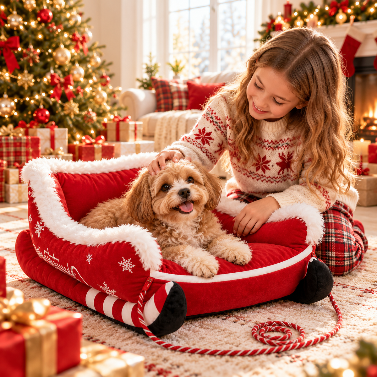 Christmas Sleigh Pet Bed