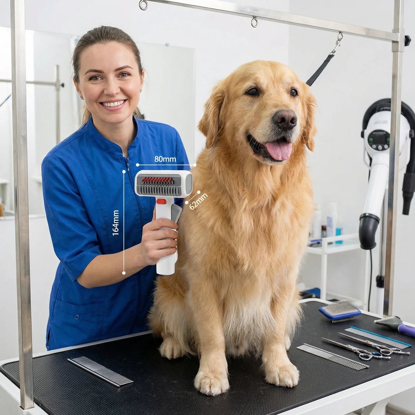 GroomEase 2-in-1 Pet Care Brush