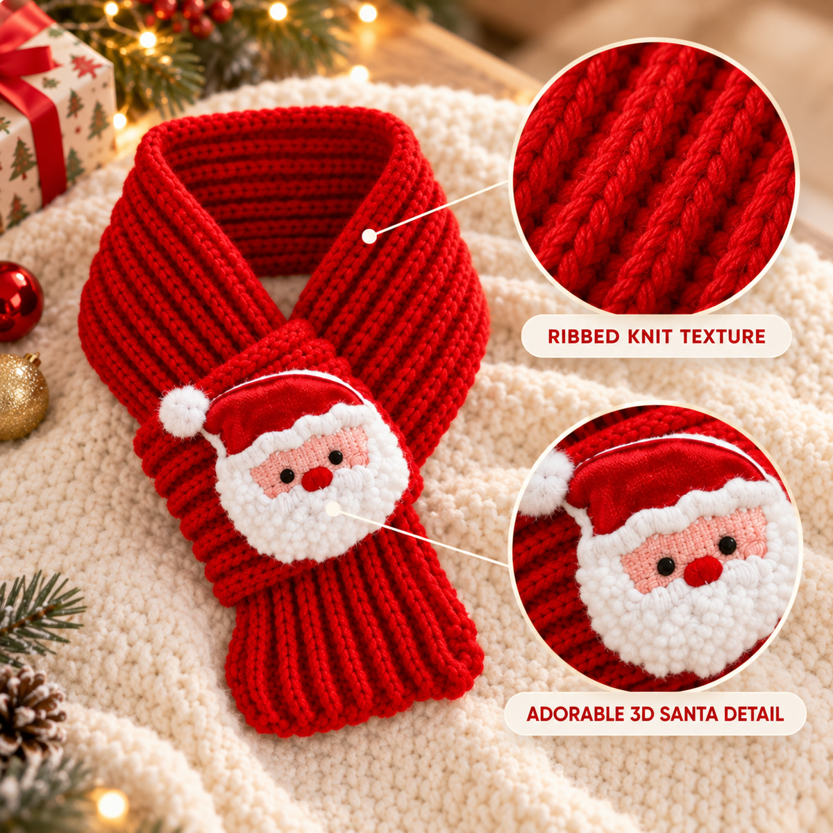 Cozy Christmas Pet Scarf