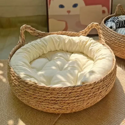 RattanEase Handmade Woven Cat Litter Mat