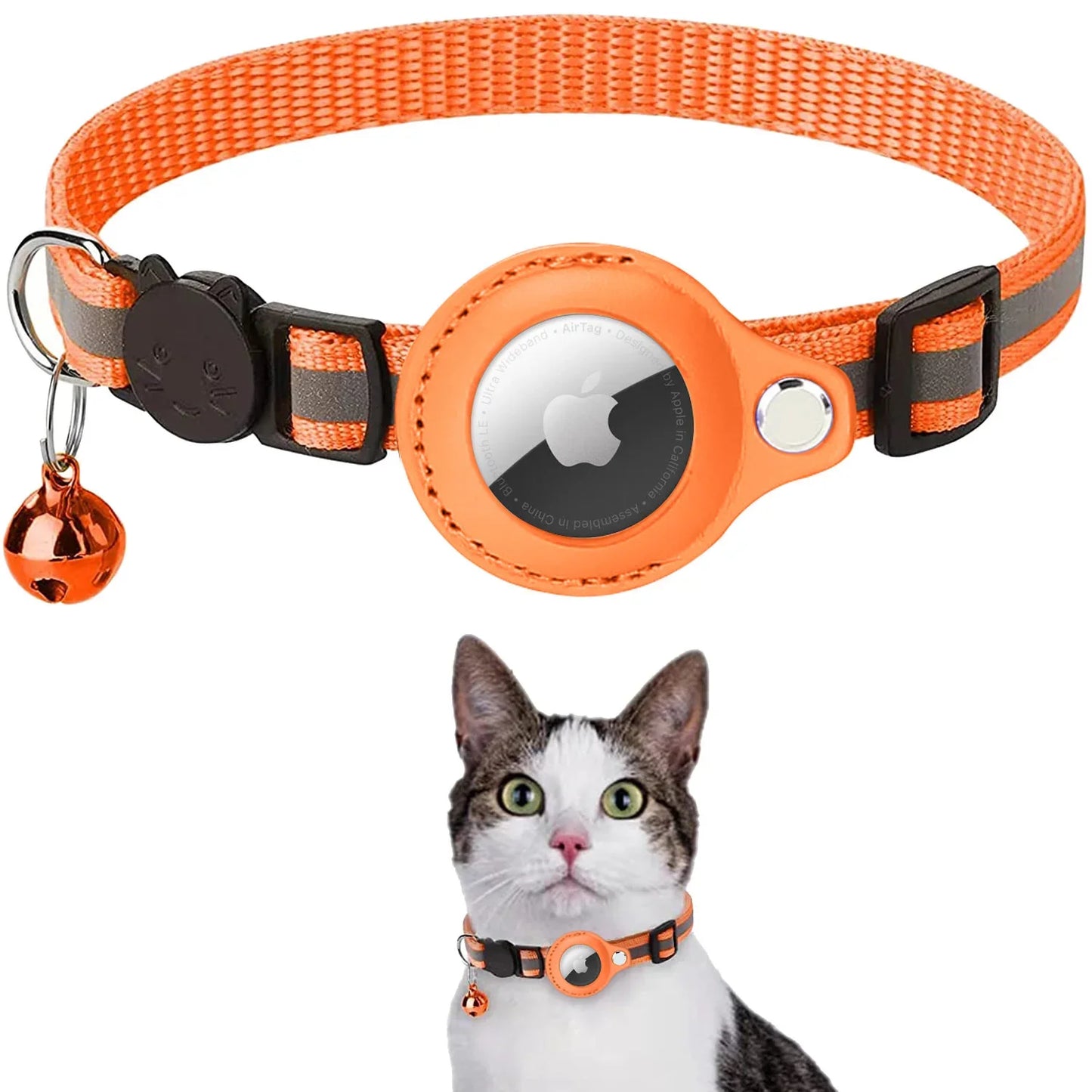 PawTrack AirTag Case & Reflective Pet Collar