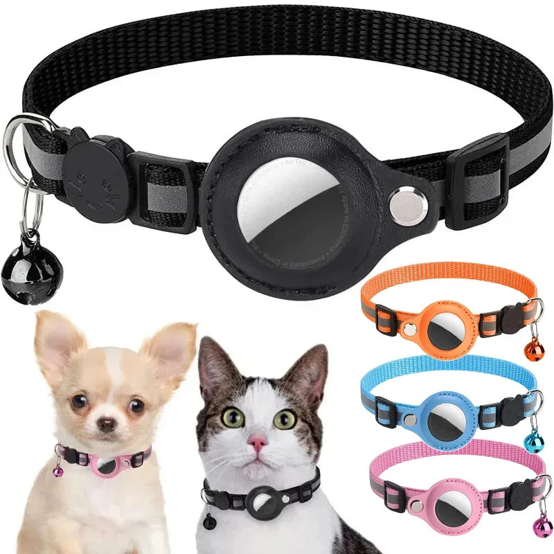 PawTrack AirTag Case & Reflective Pet Collar