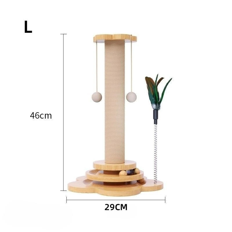 WhiskerWheel Solid Wood Cat Turntable Toy