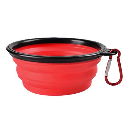 Collapsible Pet Silicone Dog Food & Water Bowl