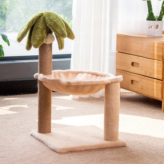 PurrPlay Double-Layer Cat Tree & Hammock Climbing Frame