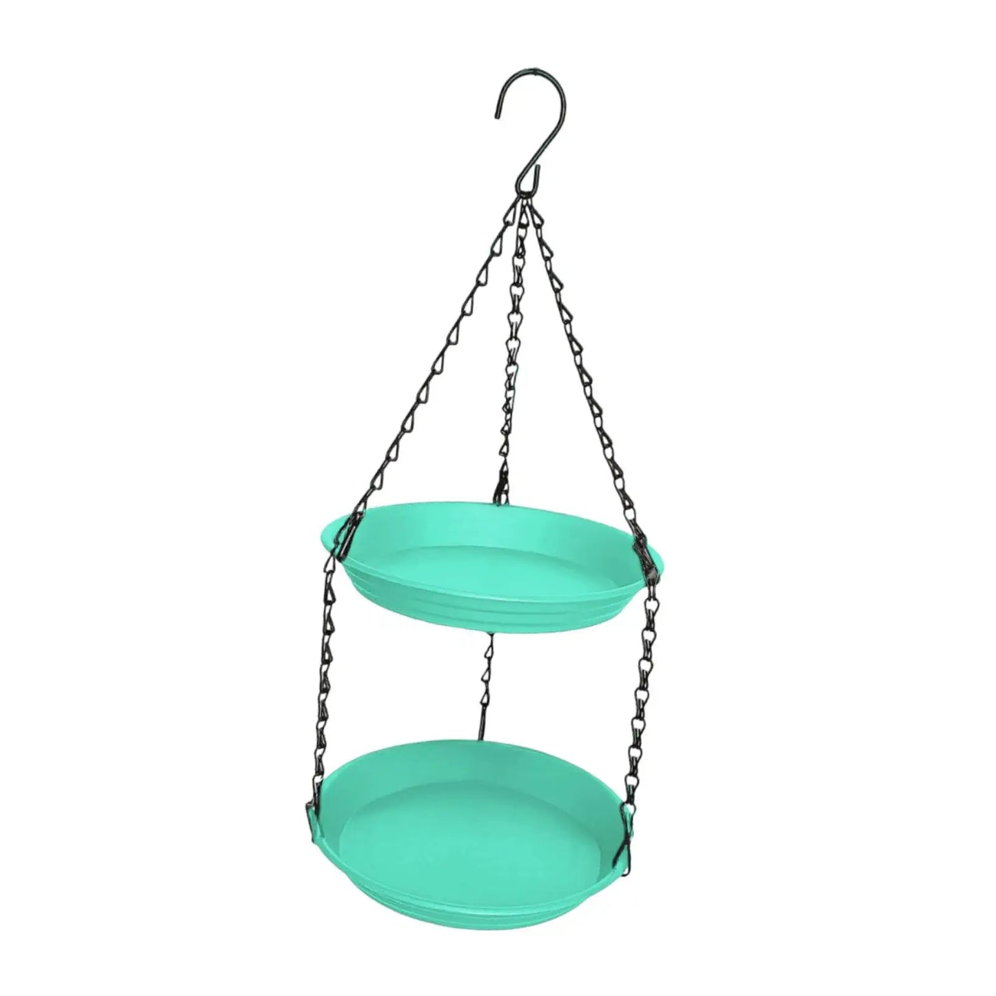 FeatherFeast Dual Bowl Hanging Bird Feeder