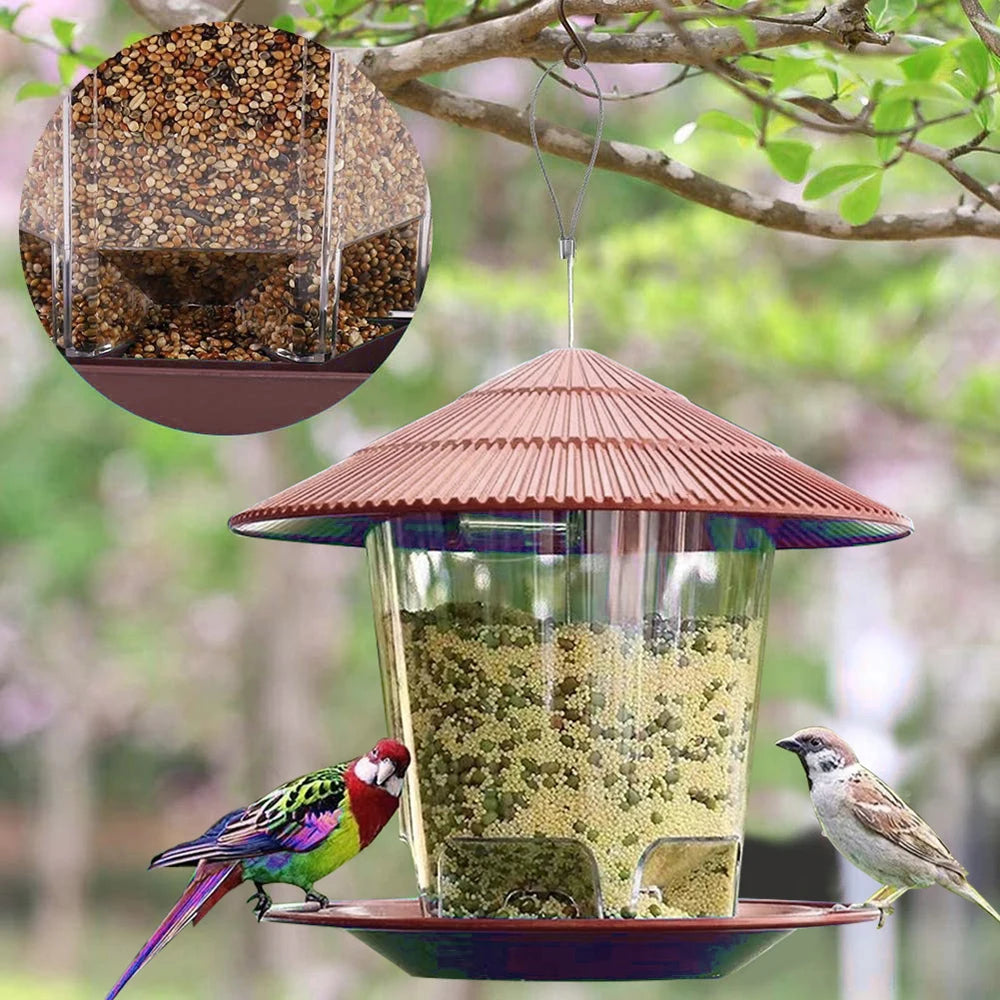 ForestShield Covered Hanging Bird Feeder