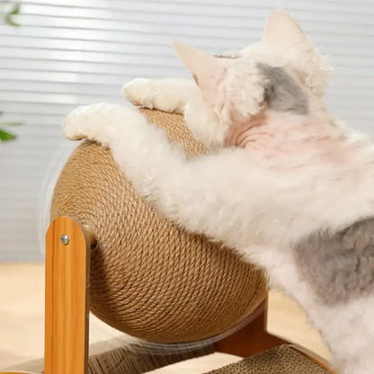 ScratchSphere 2-in-1 Cat Scratching Ball & Wood Scratcher