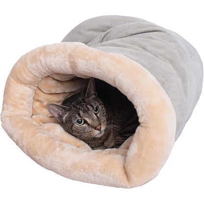 CozyNest Semi-Enclosed Winter Cat Sleeping Bag