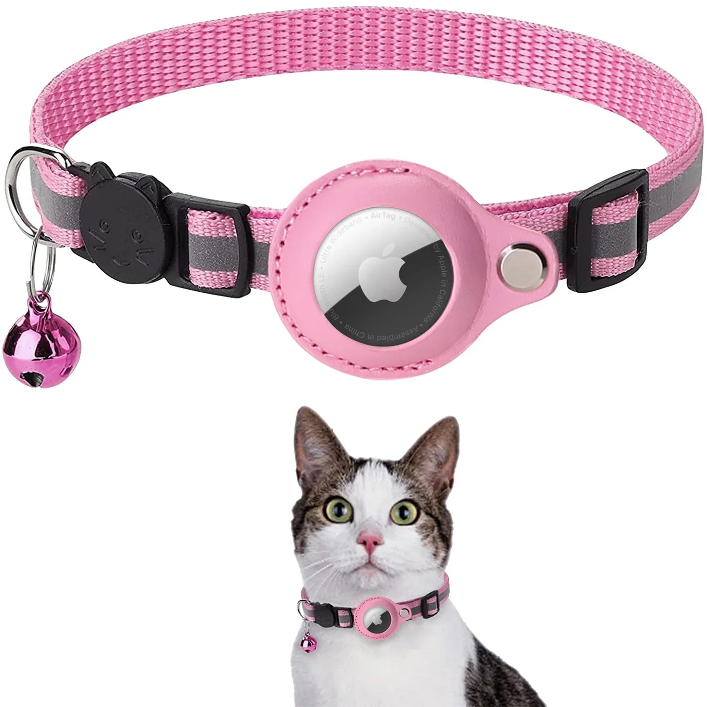 PawTrack AirTag Case & Reflective Pet Collar