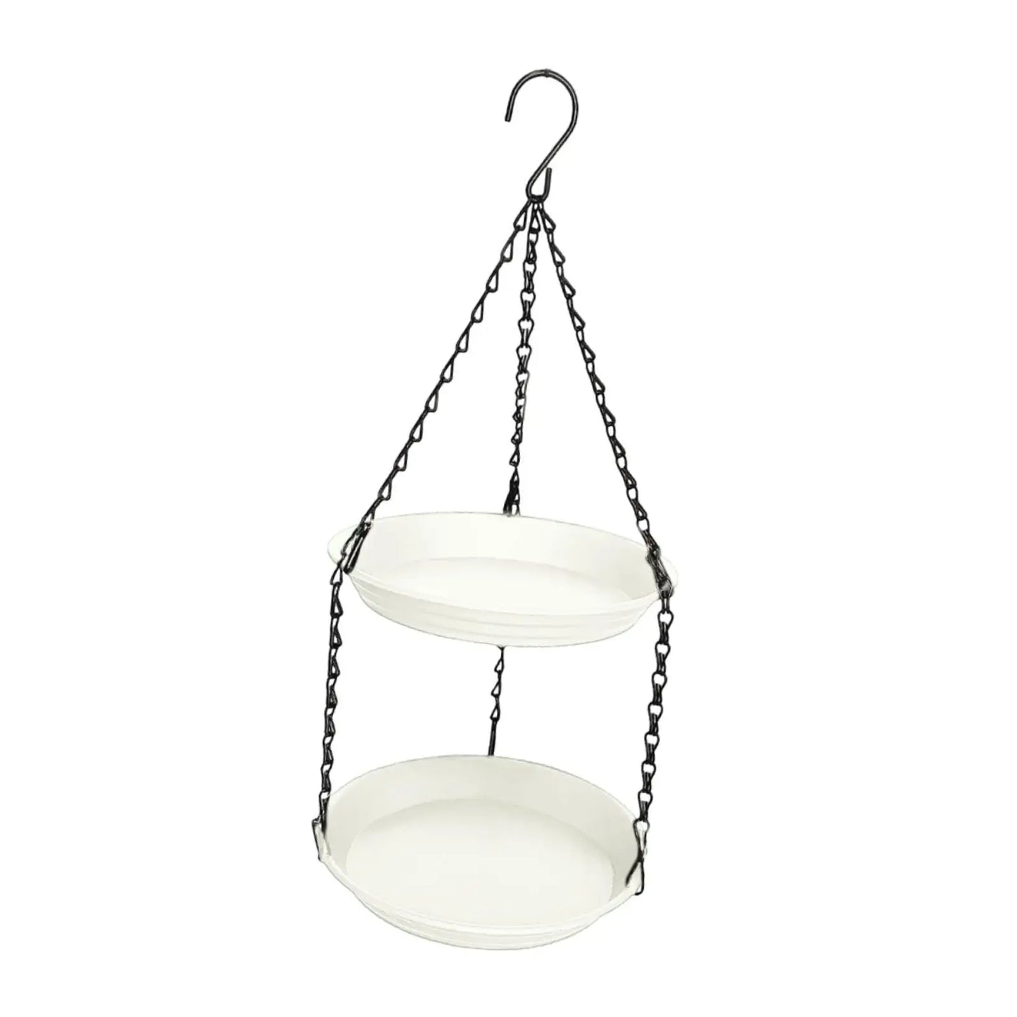 FeatherFeast Dual Bowl Hanging Bird Feeder