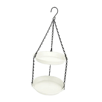 FeatherFeast Dual Bowl Hanging Bird Feeder