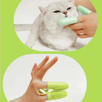 SilicaBrush 2-Finger Silicone Pet Toothbrush