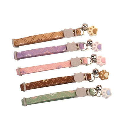 Paw-Print Safety Bell Collar