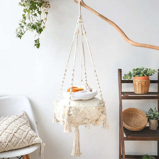 CottonCloud Hand-Woven Pet Hammock