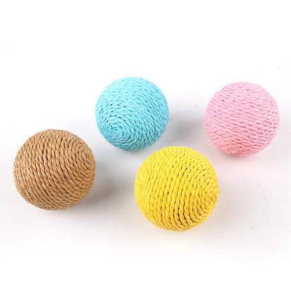 Natural Weave Interactive Cat Scratch & Chew Ball
