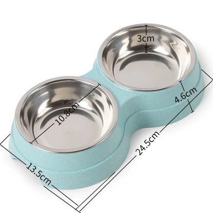 TwinFeast Stainless Steel Double Pet Bowl