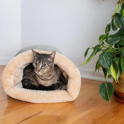 CozyNest Semi-Enclosed Winter Cat Sleeping Bag