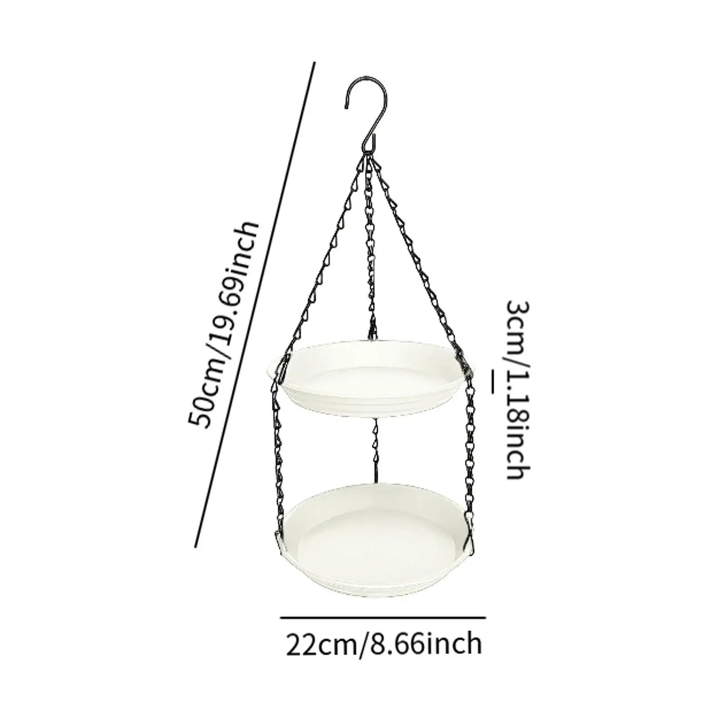 FeatherFeast Dual Bowl Hanging Bird Feeder
