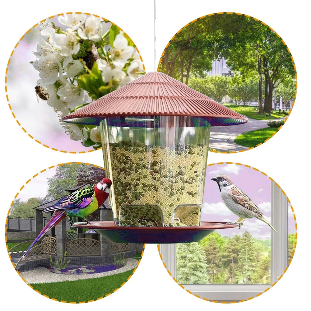 ForestShield Covered Hanging Bird Feeder