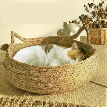 RattanEase Handmade Woven Cat Litter Mat