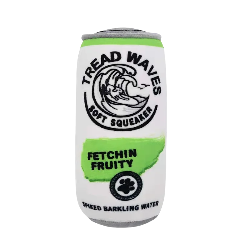 Plush Dog Wine & Beer Bottle Chew Toy