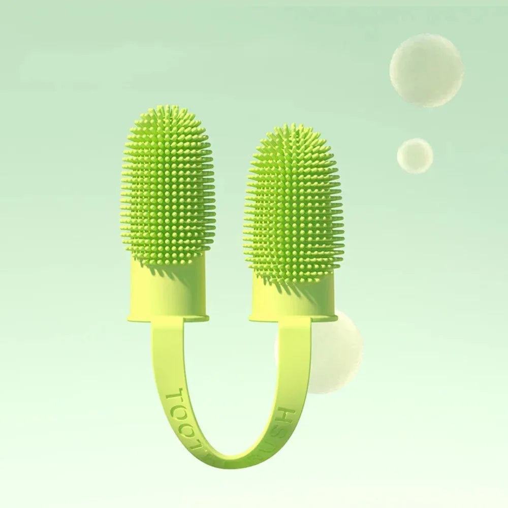 SilicaBrush 2-Finger Silicone Pet Toothbrush