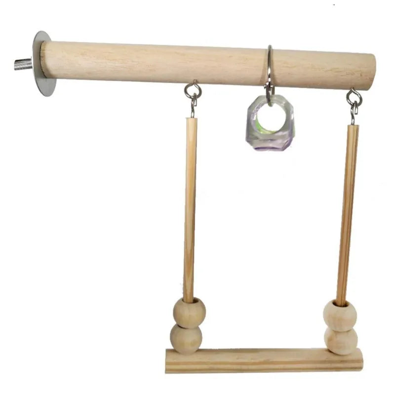 PerchJoy Beaded Wooden Bird Swing