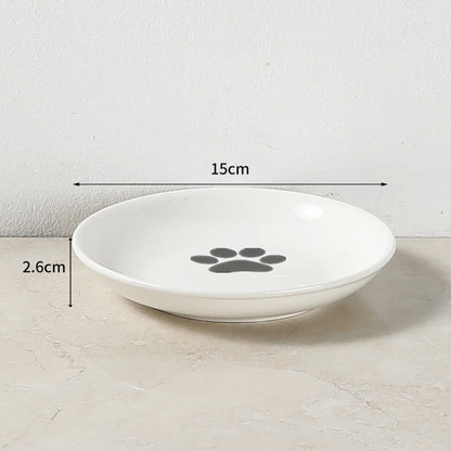 WhiskerEase Elevated Ceramic Cat Bowl