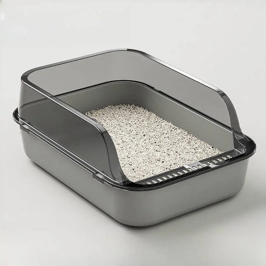 PawEase Large Open Cat Litter Tray