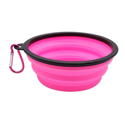 Collapsible Pet Silicone Dog Food & Water Bowl