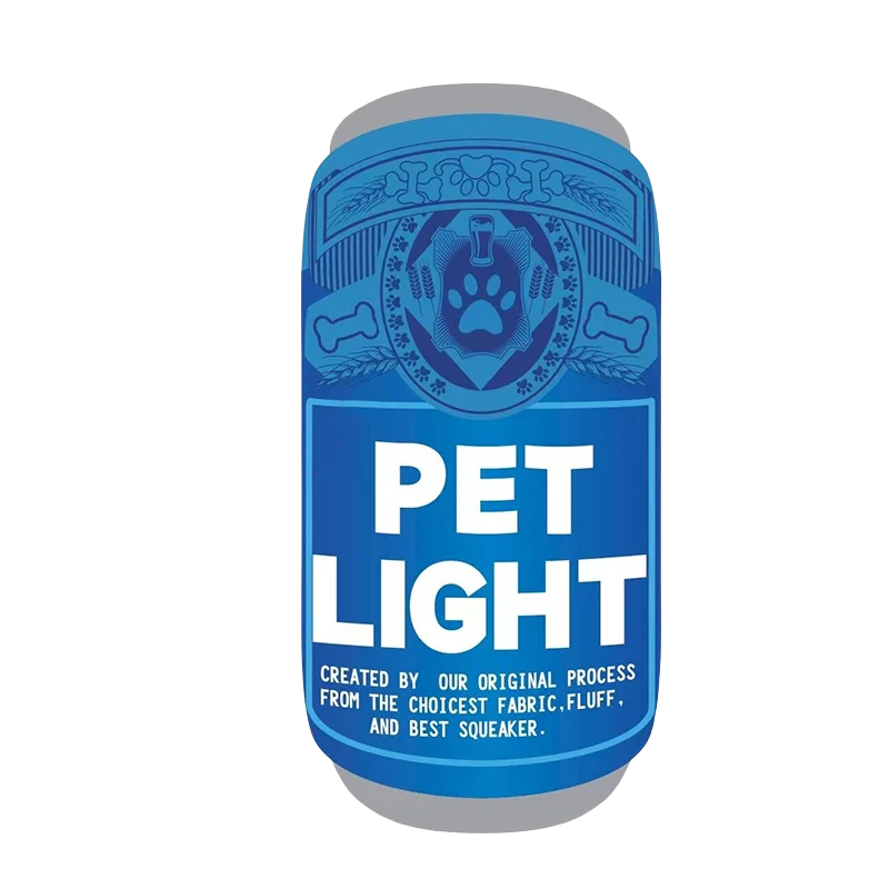 Plush Dog Wine & Beer Bottle Chew Toy