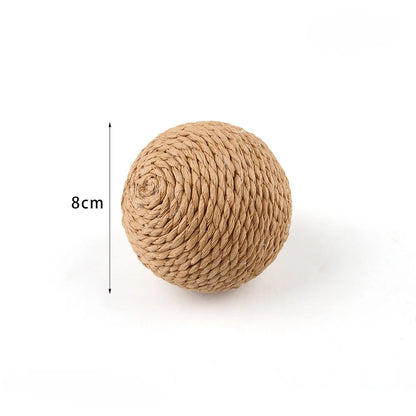 Natural Weave Interactive Cat Scratch & Chew Ball