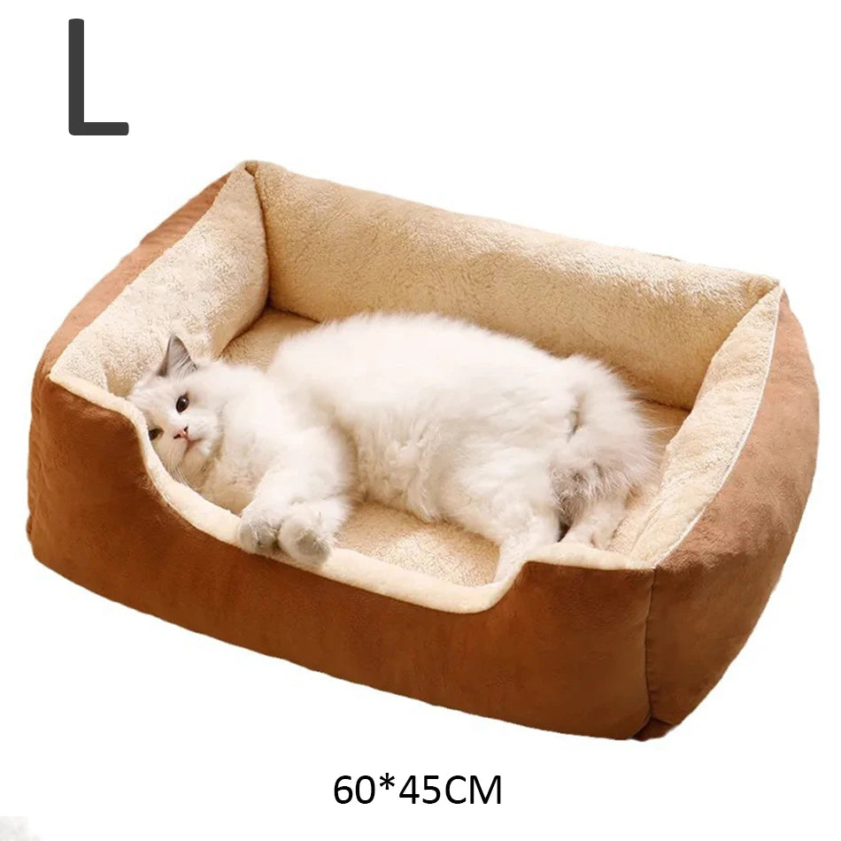 SnuggleNest Plush Cat & Small Dog Bed