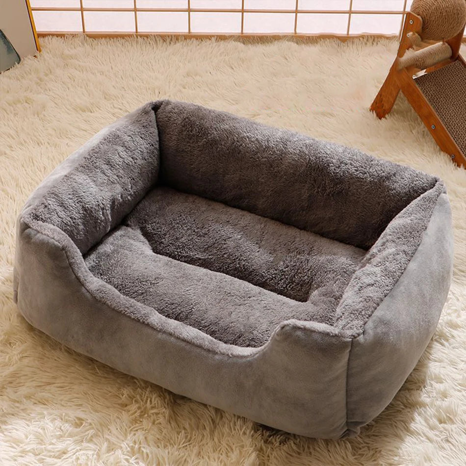 SnuggleNest Plush Cat & Small Dog Bed