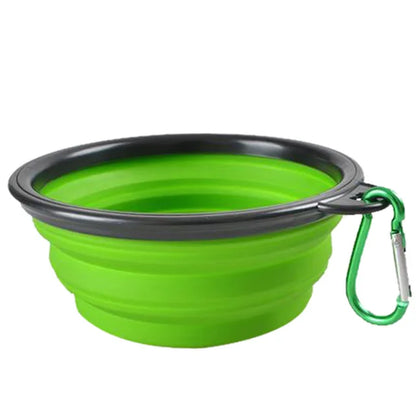 Collapsible Pet Silicone Dog Food & Water Bowl