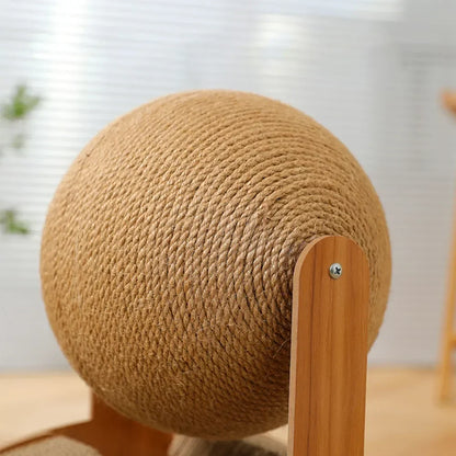 ScratchSphere 2-in-1 Cat Scratching Ball & Wood Scratcher