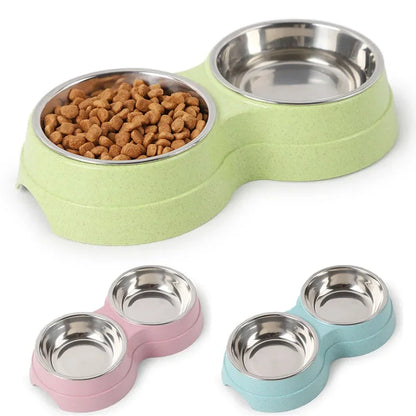 TwinFeast Stainless Steel Double Pet Bowl