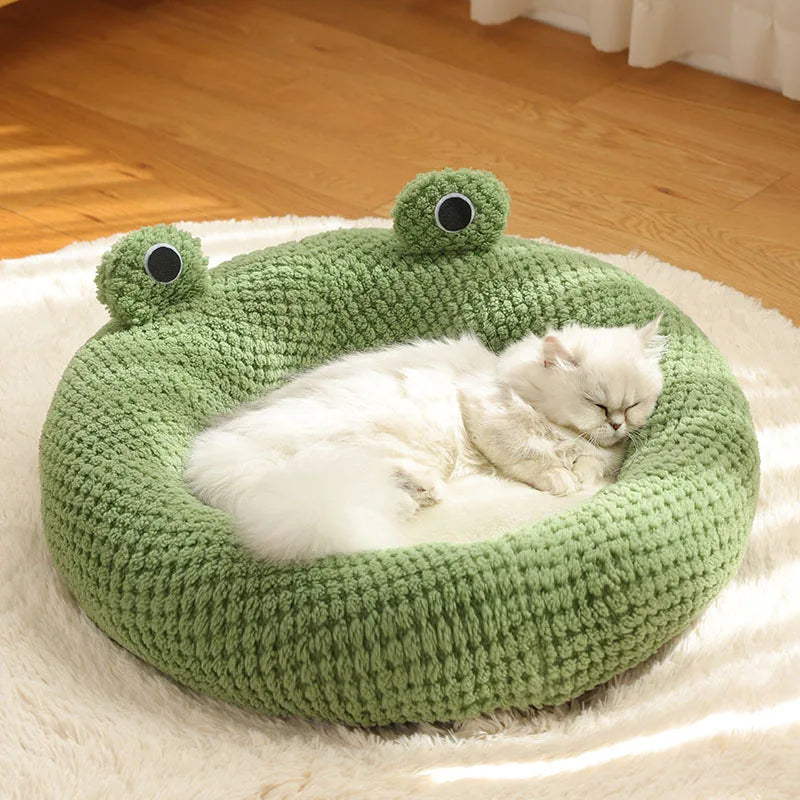FroggyNest Semi-Enclosed Plush Pet House