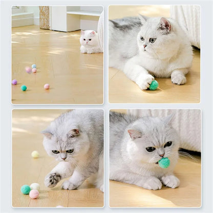 PurrPom Colorful Cat Pom-Pom Balls