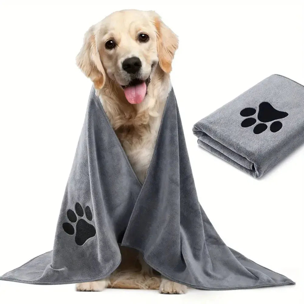 CloudDry Ultra-Soft Microfiber Pet Bath Blanket