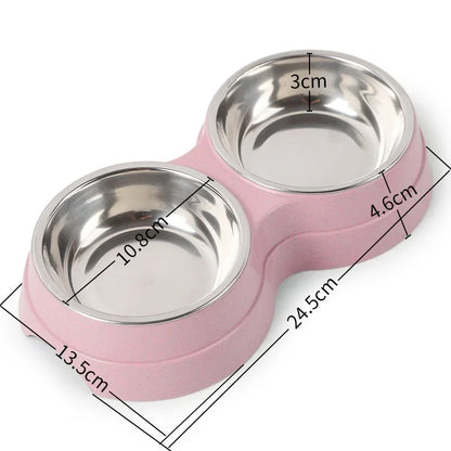TwinFeast Stainless Steel Double Pet Bowl