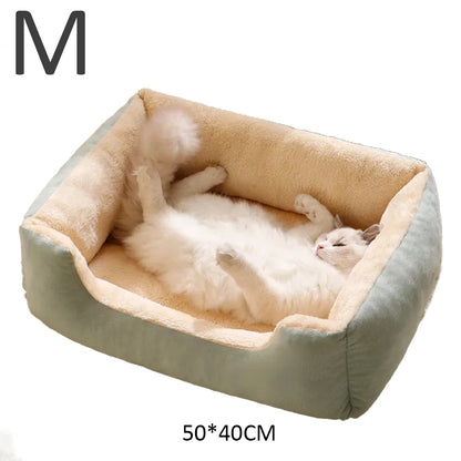SnuggleNest Plush Cat & Small Dog Bed