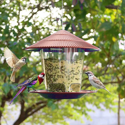 ForestShield Covered Hanging Bird Feeder