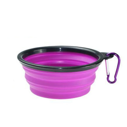 Collapsible Pet Silicone Dog Food & Water Bowl
