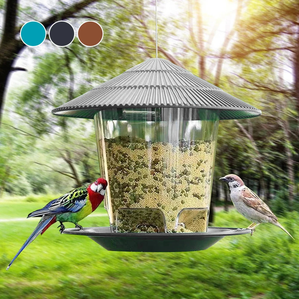 ForestShield Covered Hanging Bird Feeder