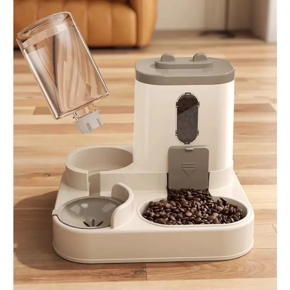 FeedFlow 2-in-1 Auto Food & Water Feeder