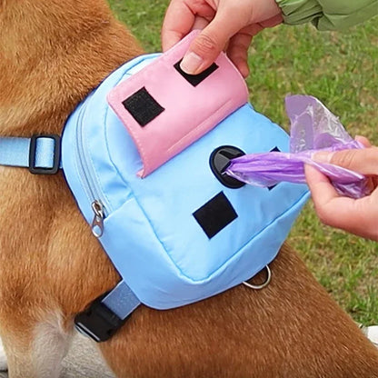 TrailTrek Pet Backpack with Harness & Treat Pouch
